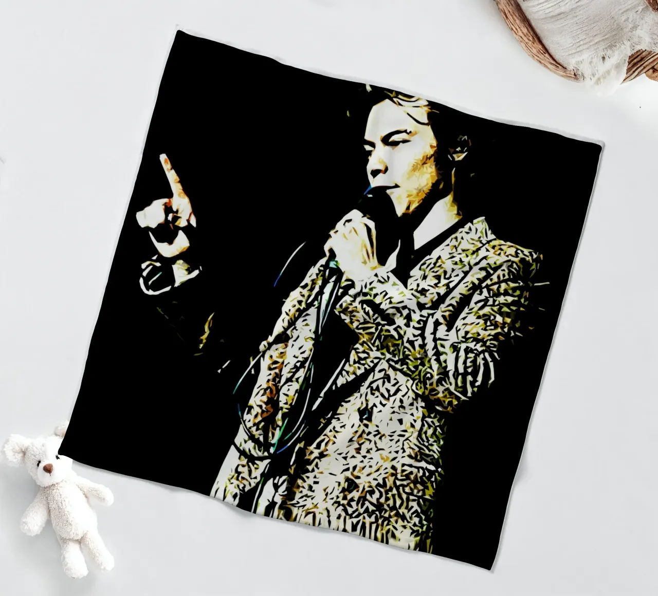Harry Styles Concert Poster Art fleece blanket by music soul