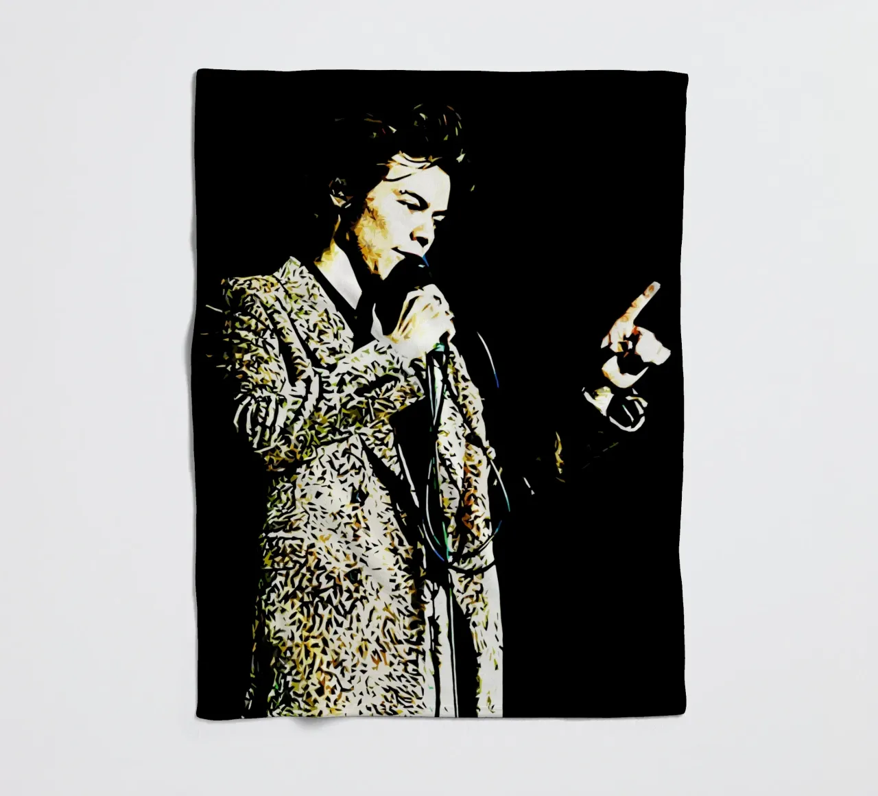 Harry Styles Concert Poster Art fleece blanket by music soul