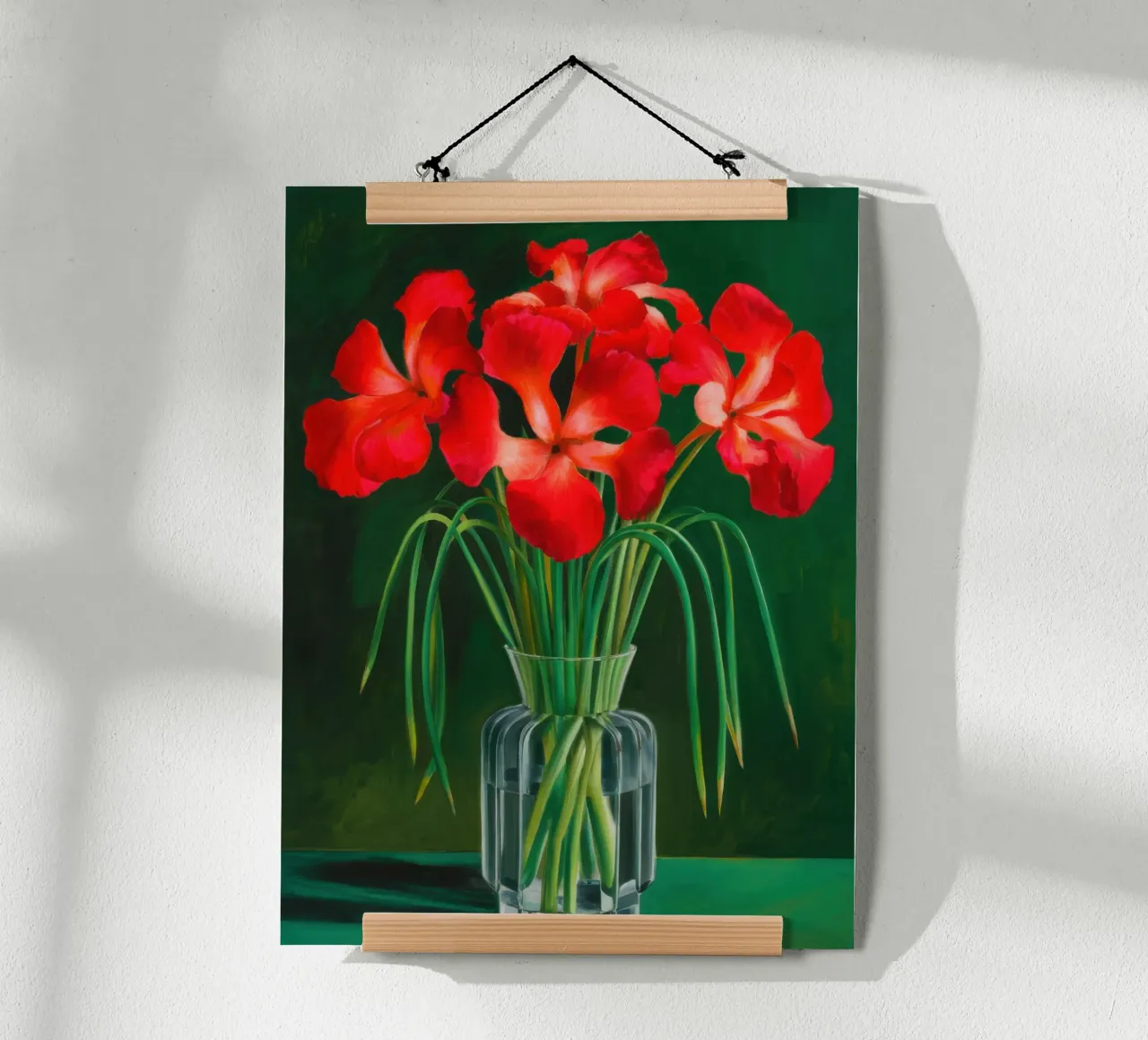 Ibisco rosso Immobile poster da Lune Dreams