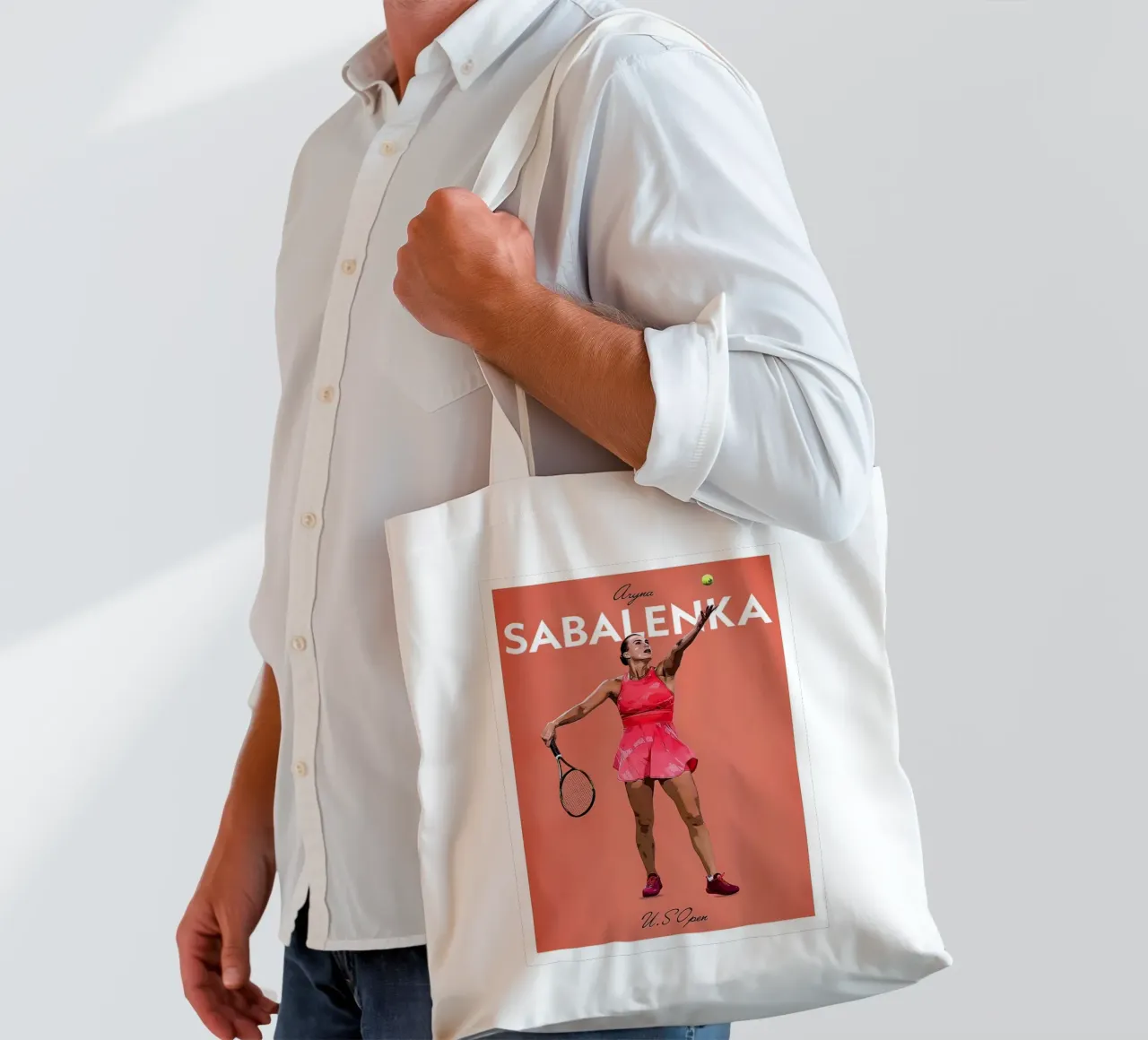 Poster delle icone di Sabalenka borsa in juta da aijanurmine