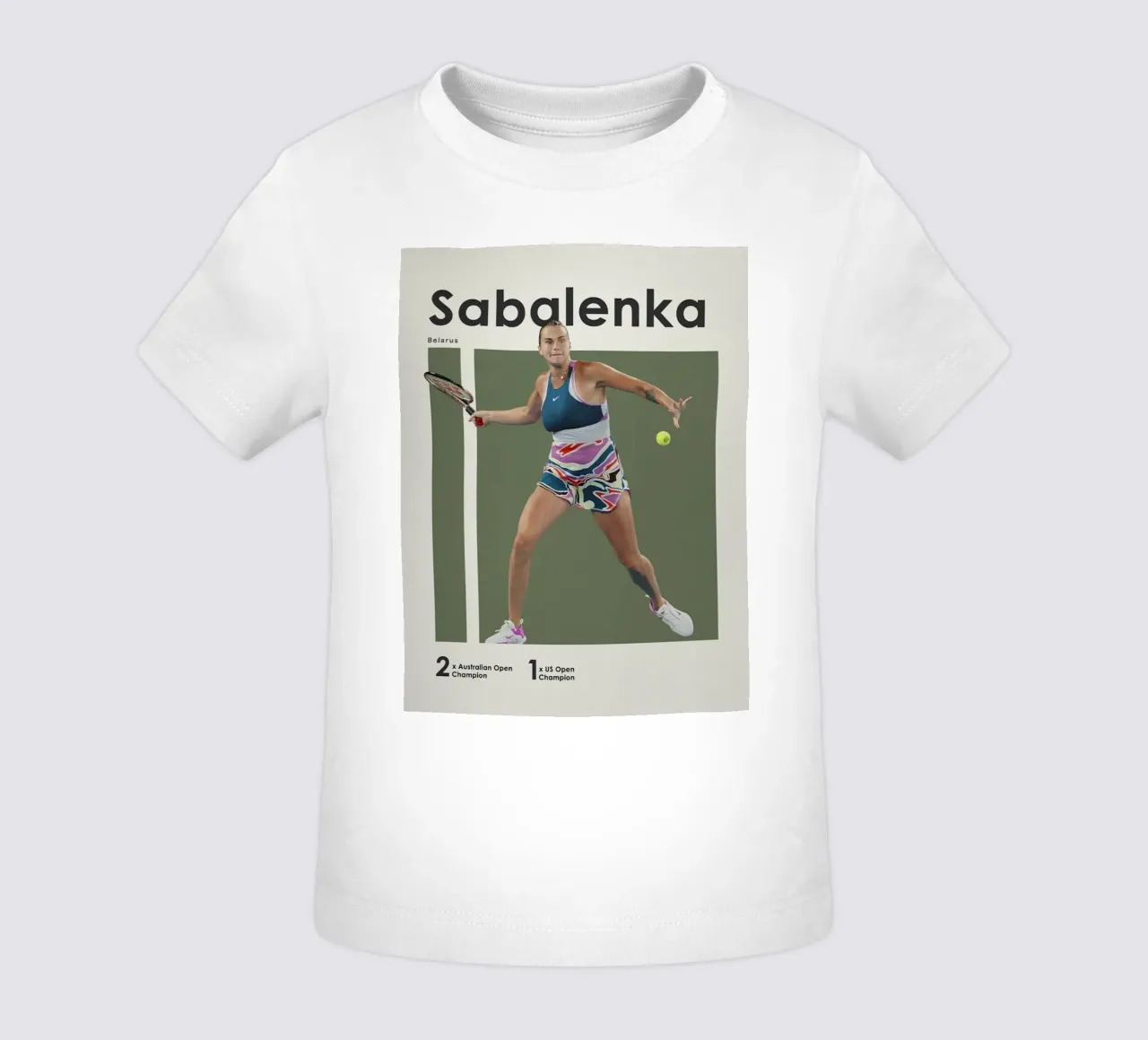 Poster del vincitore Aryna Sabalenka maglietta neonato da aijanurmine