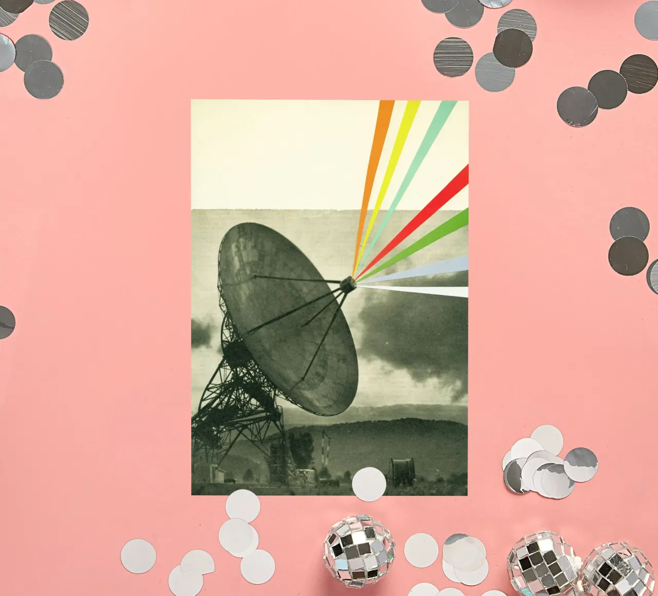 Aarde roept sticker van Cassia Beck Collage