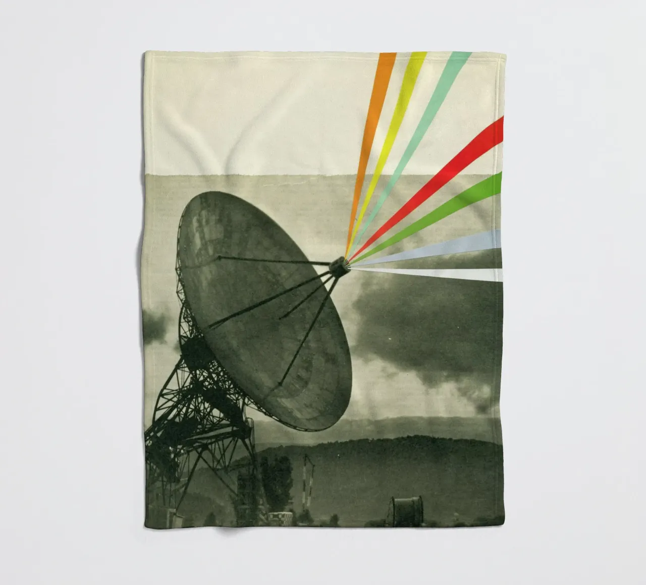 Earth Calling fleece blanket by Cassia Beck Collage