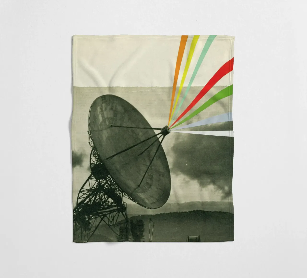 Earth Calling fleece blanket by Cassia Beck Collage