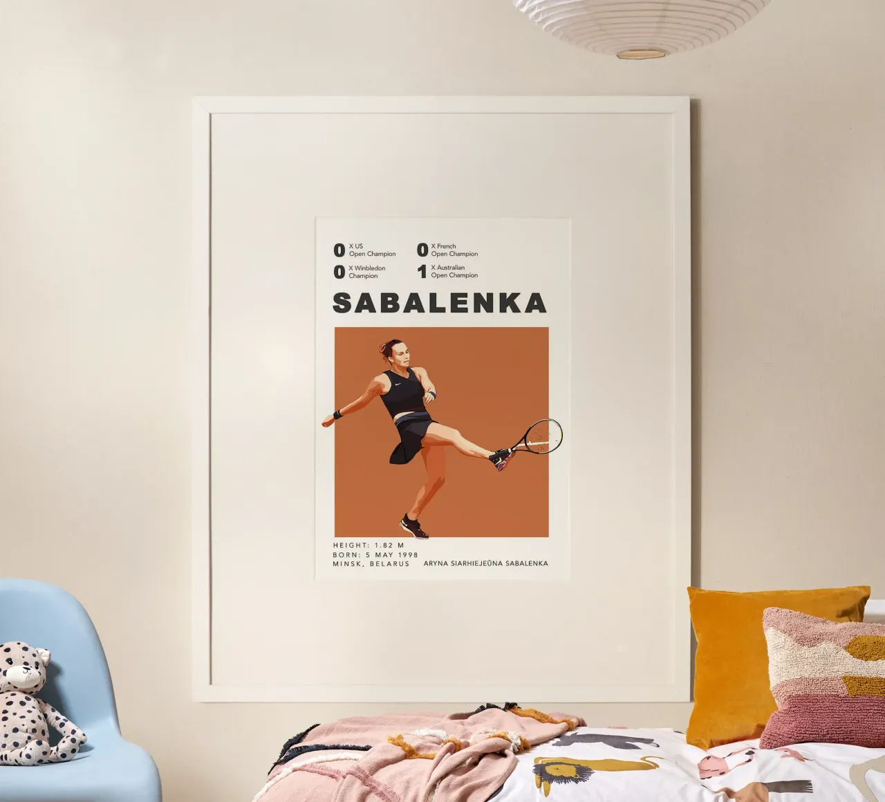 Poster del tennis di Aryna Sabalenka poster da aijanurmine