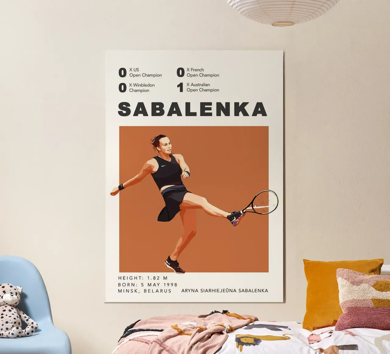 Poster del tennis di Aryna Sabalenka poster da aijanurmine