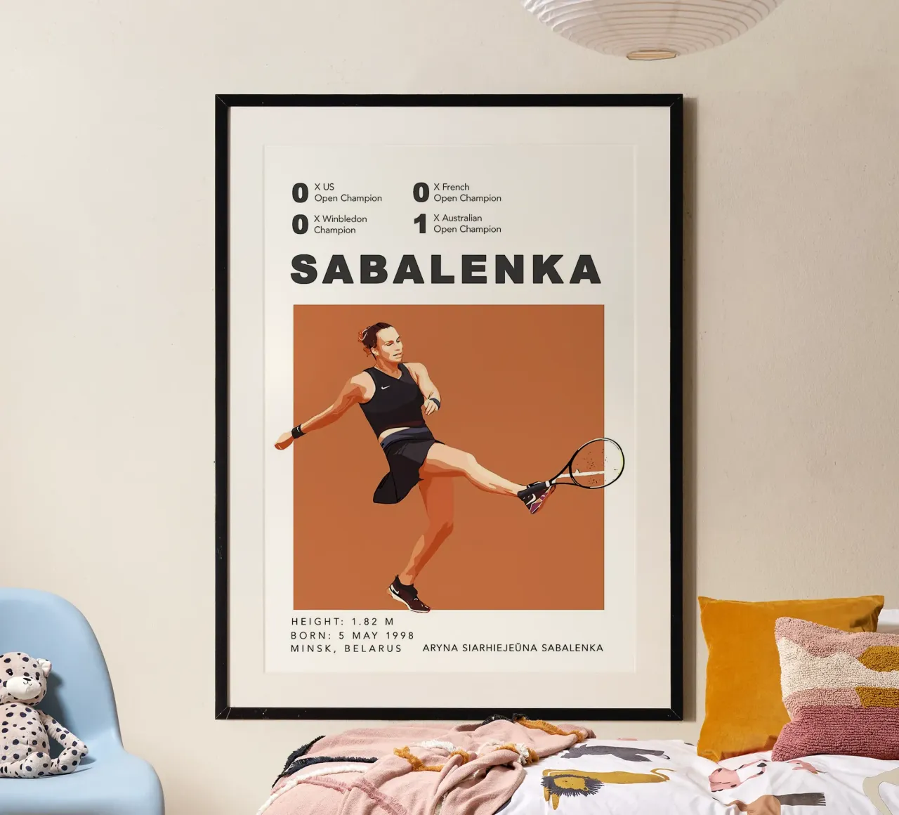 Poster del tennis di Aryna Sabalenka poster da aijanurmine
