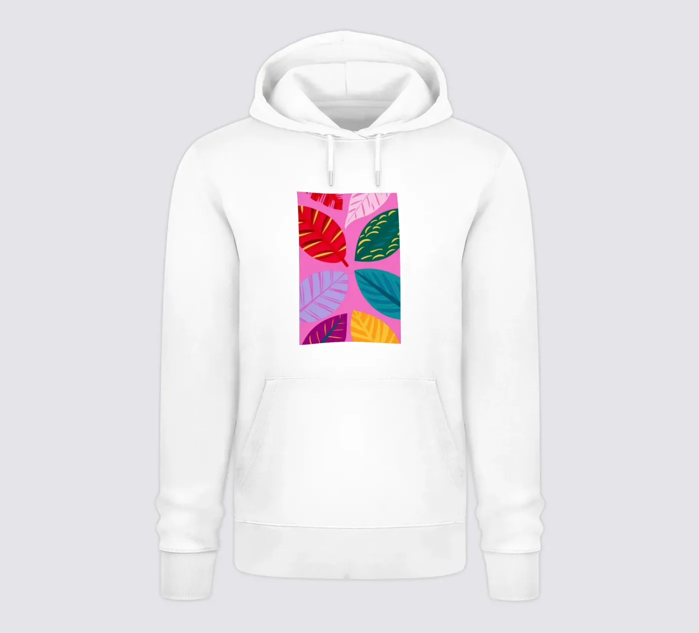 Pink Leaf Pattern hoodie by Lune Dreams