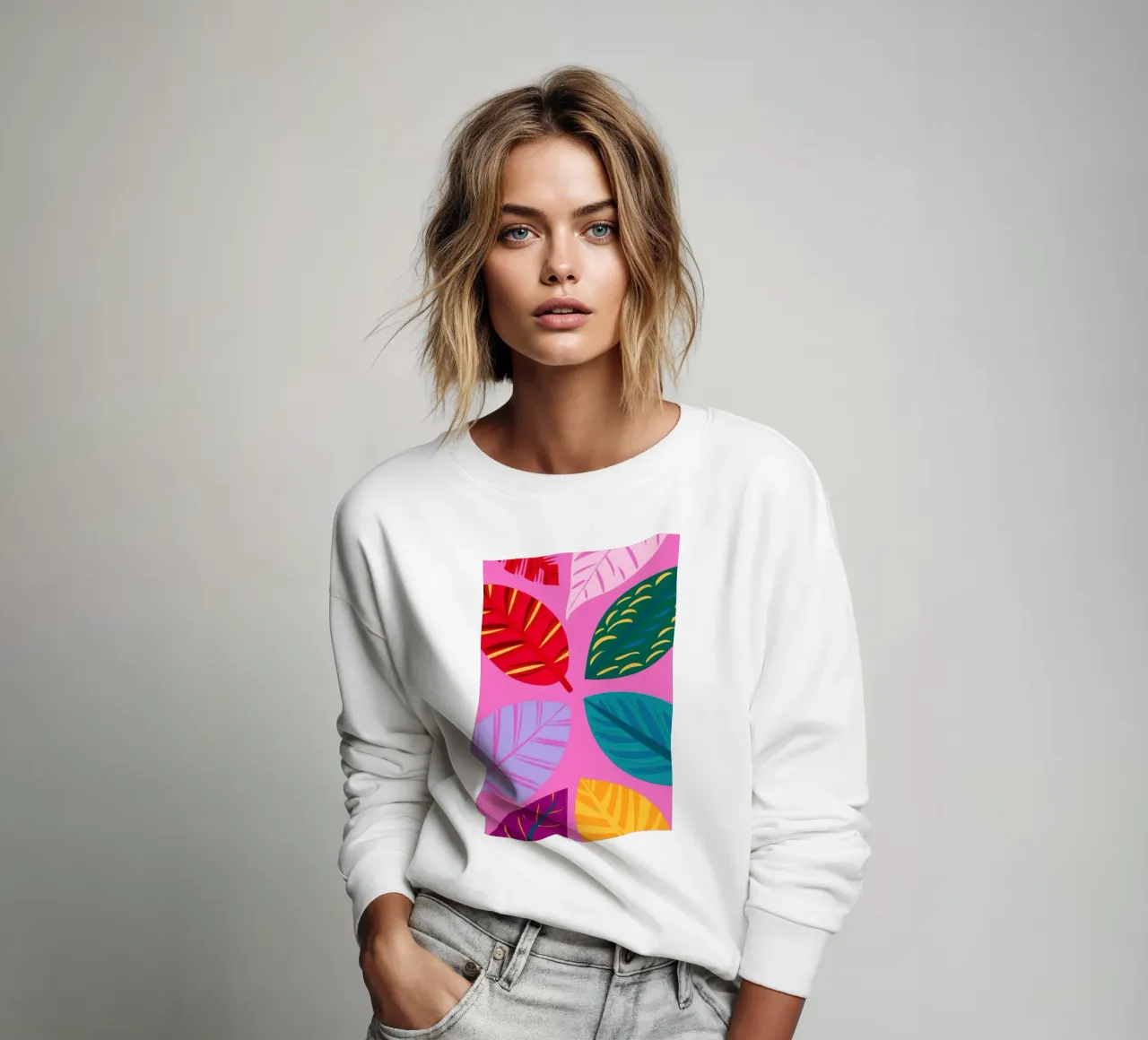 Pink Leaf Pattern felpa da Lune Dreams