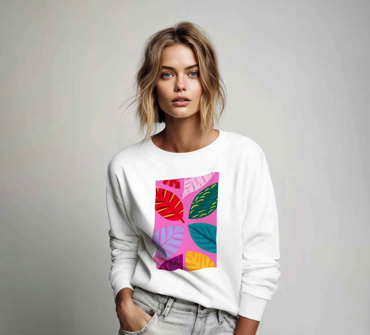 Pink Leaf Pattern felpa da Lune Dreams