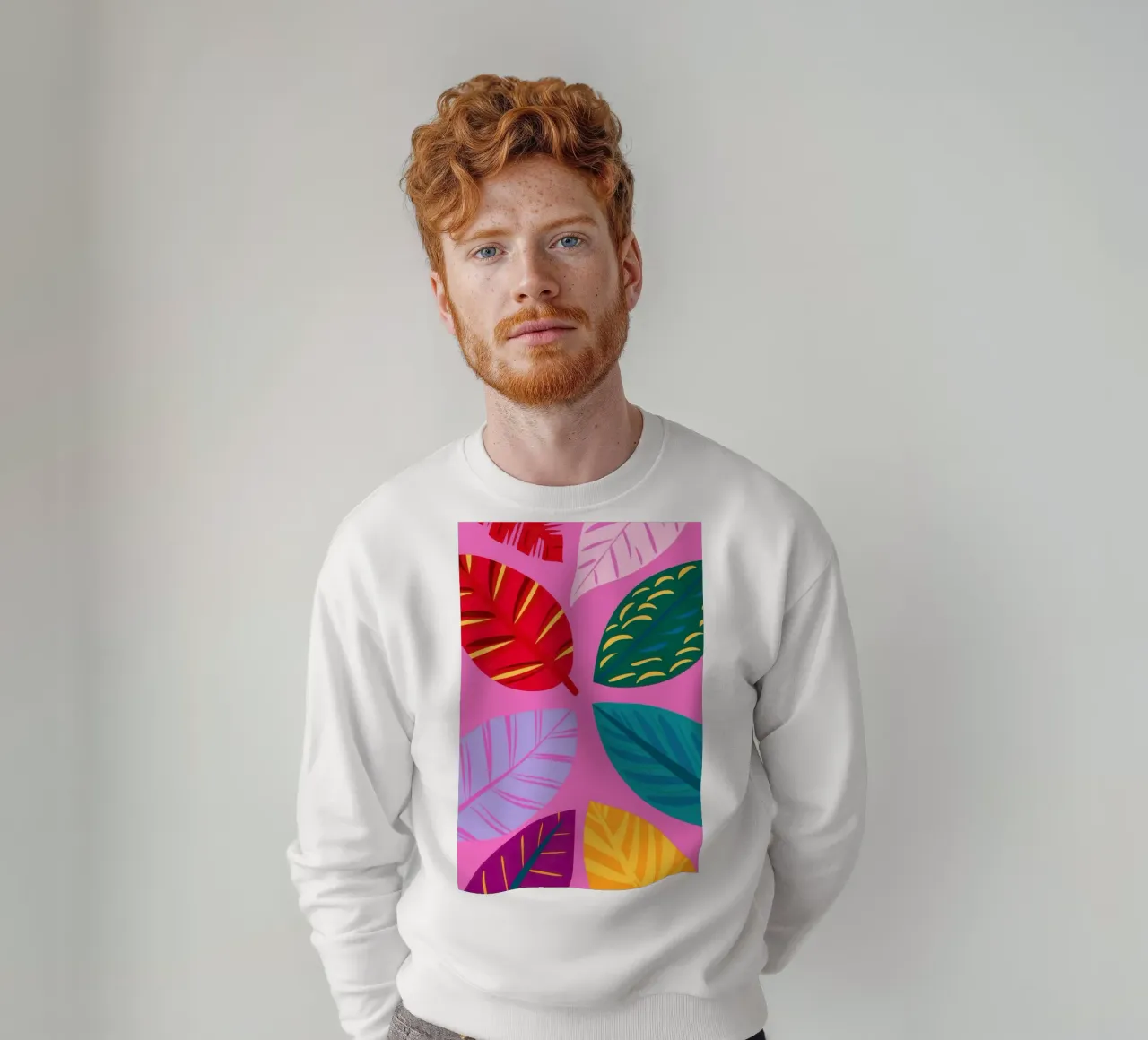 Pink Leaf Pattern felpa da Lune Dreams