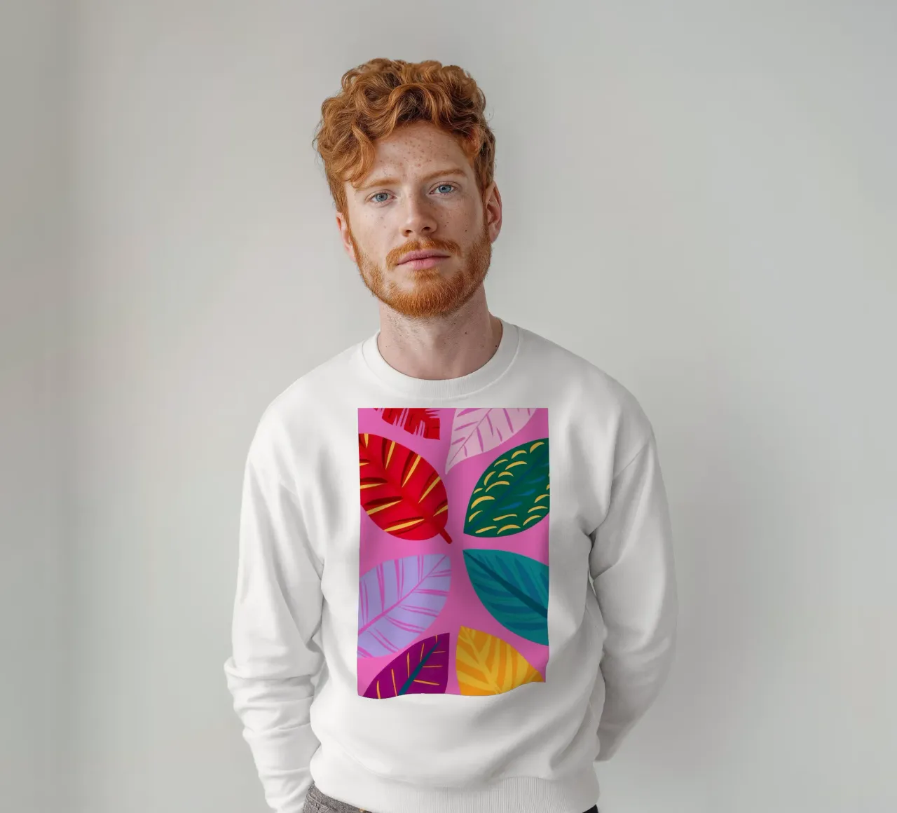 Pink Leaf Pattern felpa da Lune Dreams