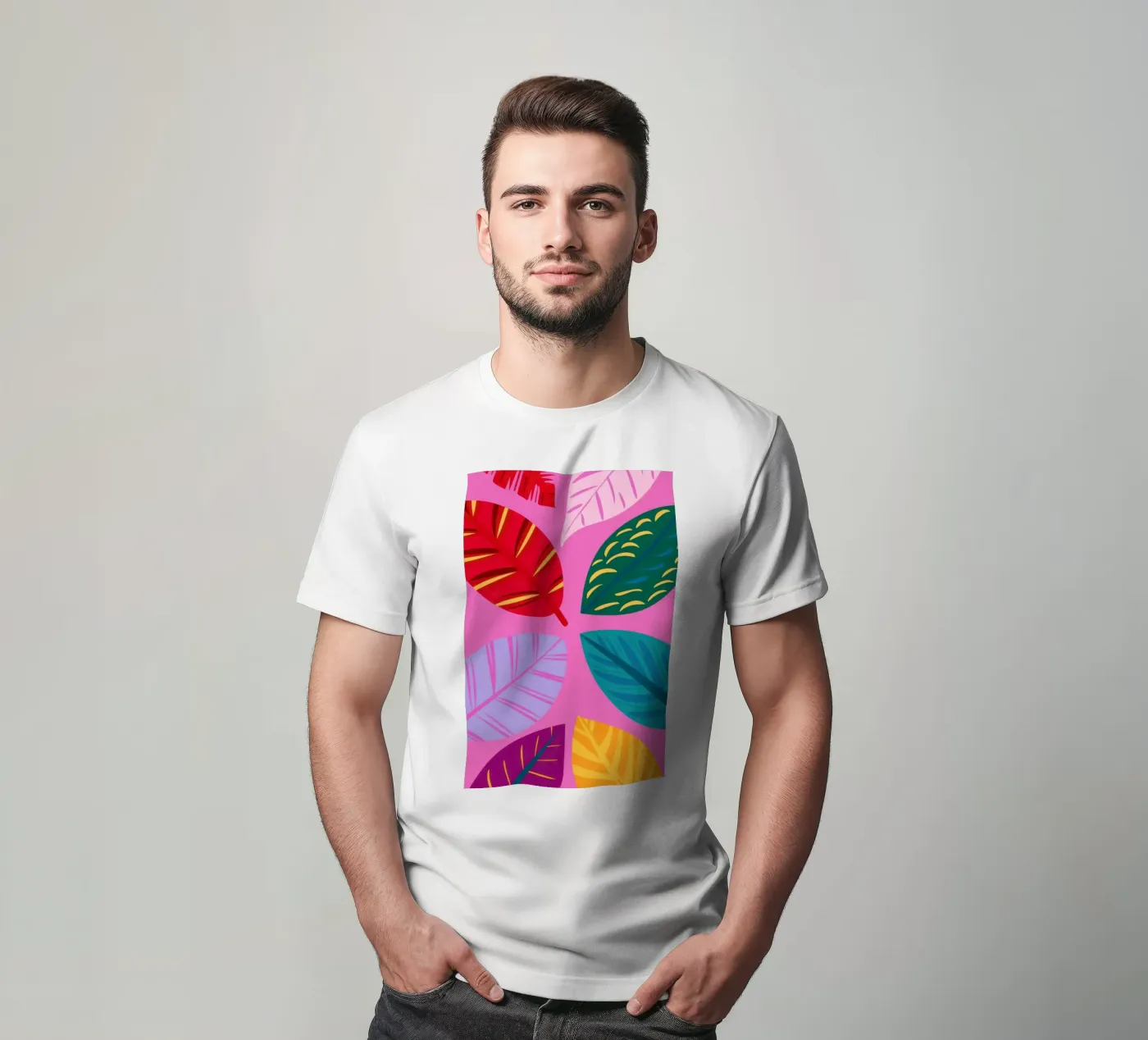 Motivo a foglie rosa t-shirt da Lune Dreams