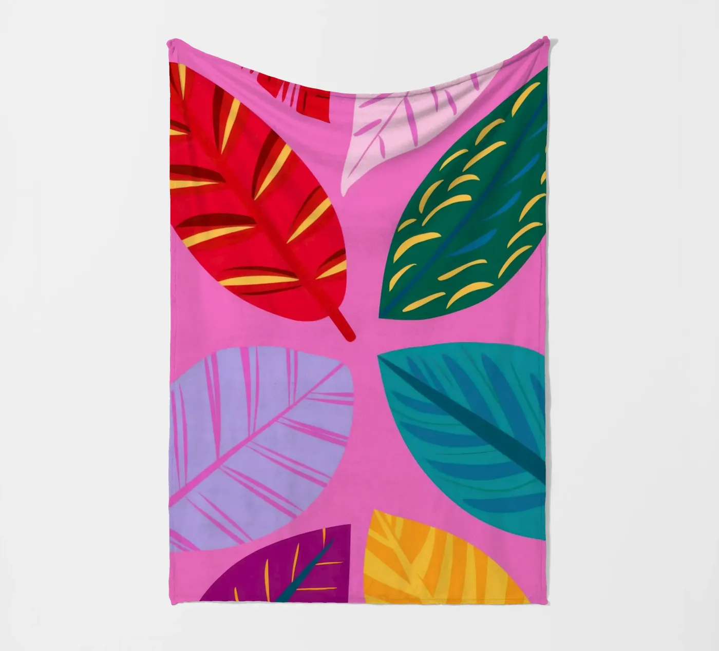 Pink Leaf Pattern coperta in pile da Lune Dreams