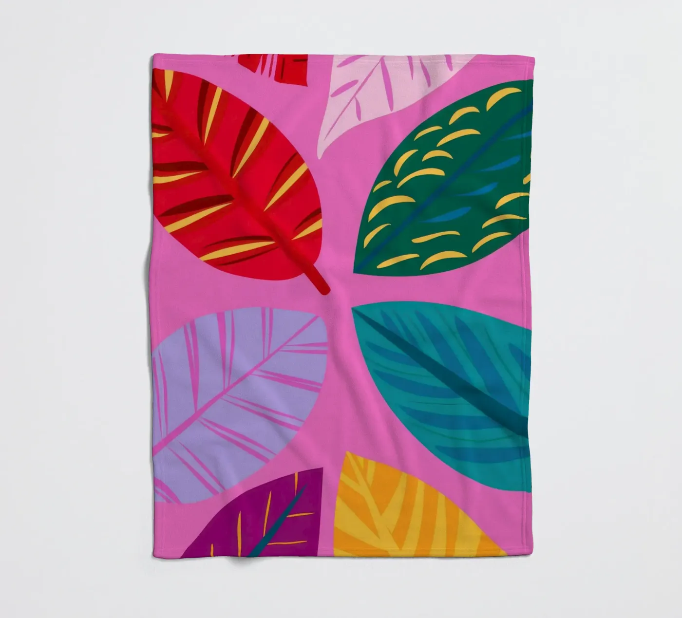 Pink Leaf Pattern coperta in pile da Lune Dreams