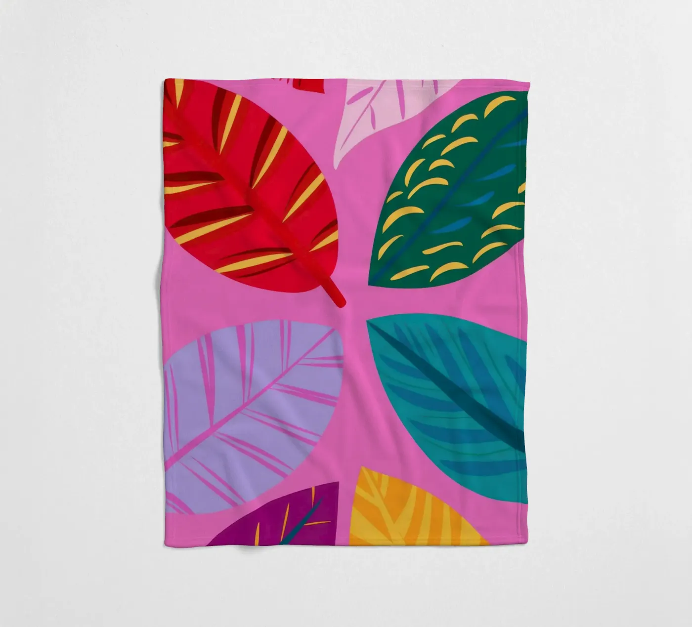 Pink Leaf Pattern coperta in pile da Lune Dreams