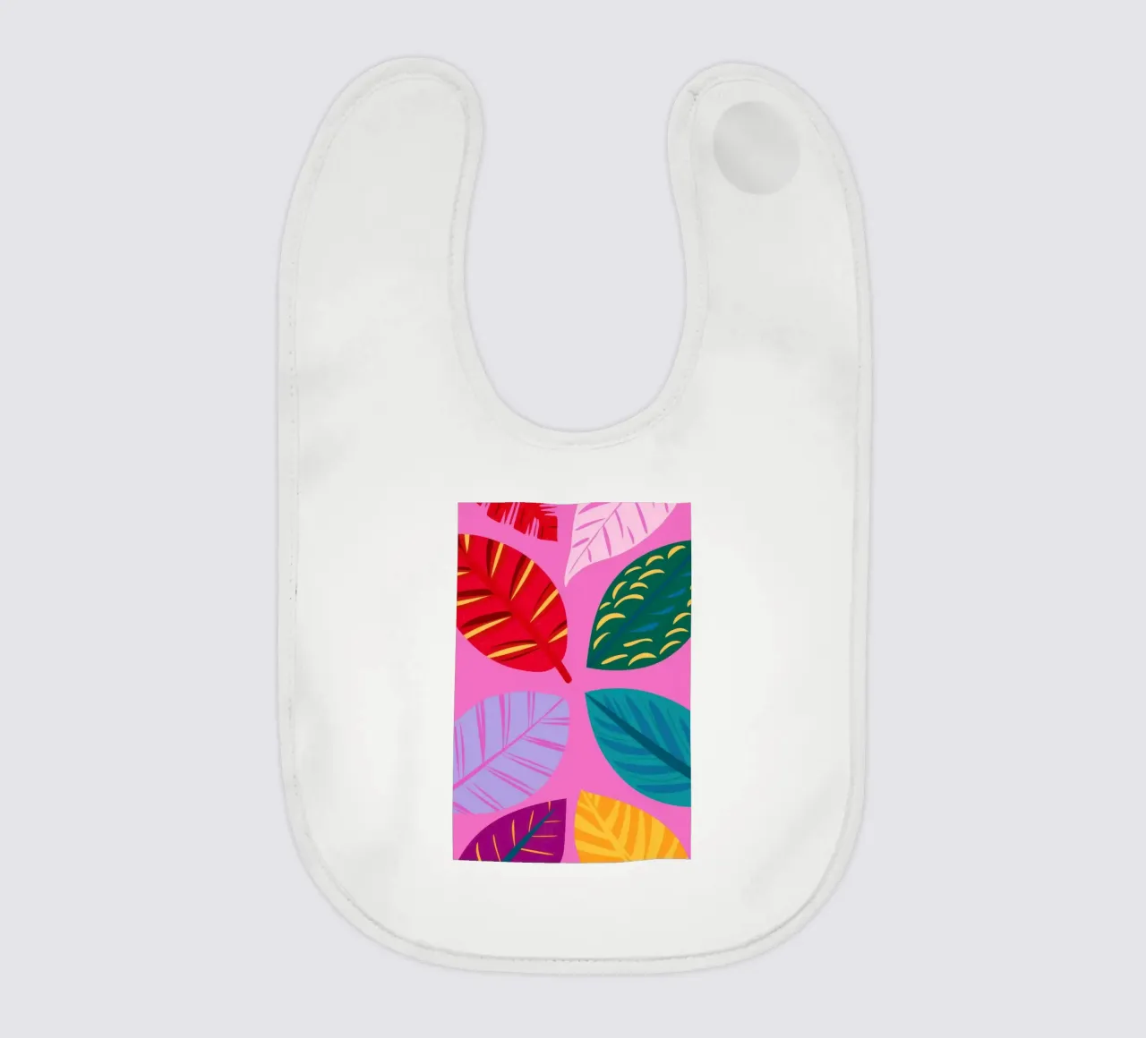 Motif de feuilles roses bavoir de Lune Dreams