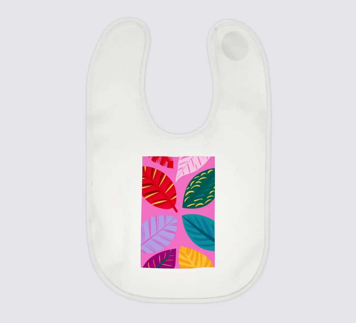 Motif de feuilles roses bavoir de Lune Dreams