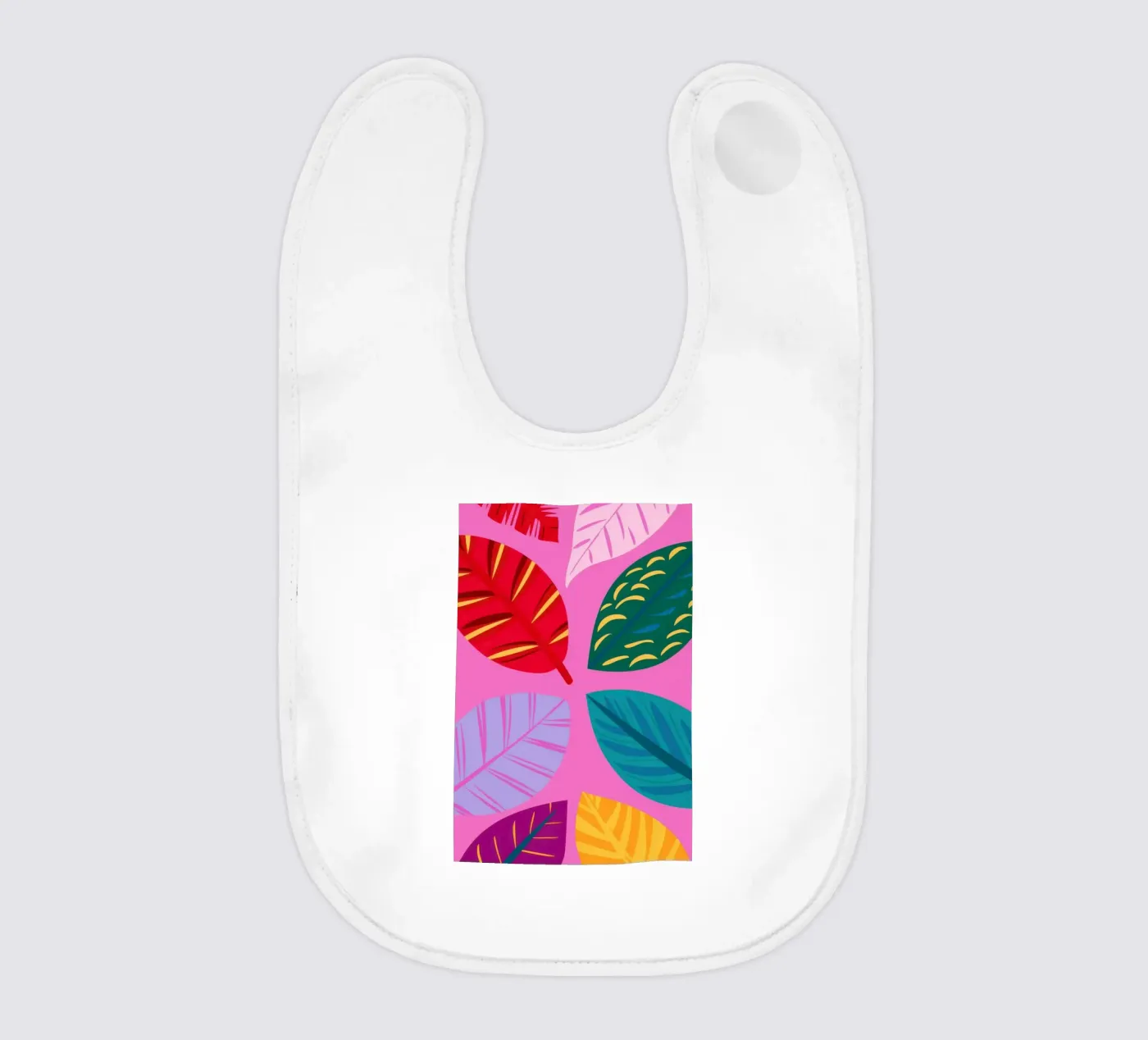 Pink Leaf Pattern Babylätzchen von Lune Dreams
