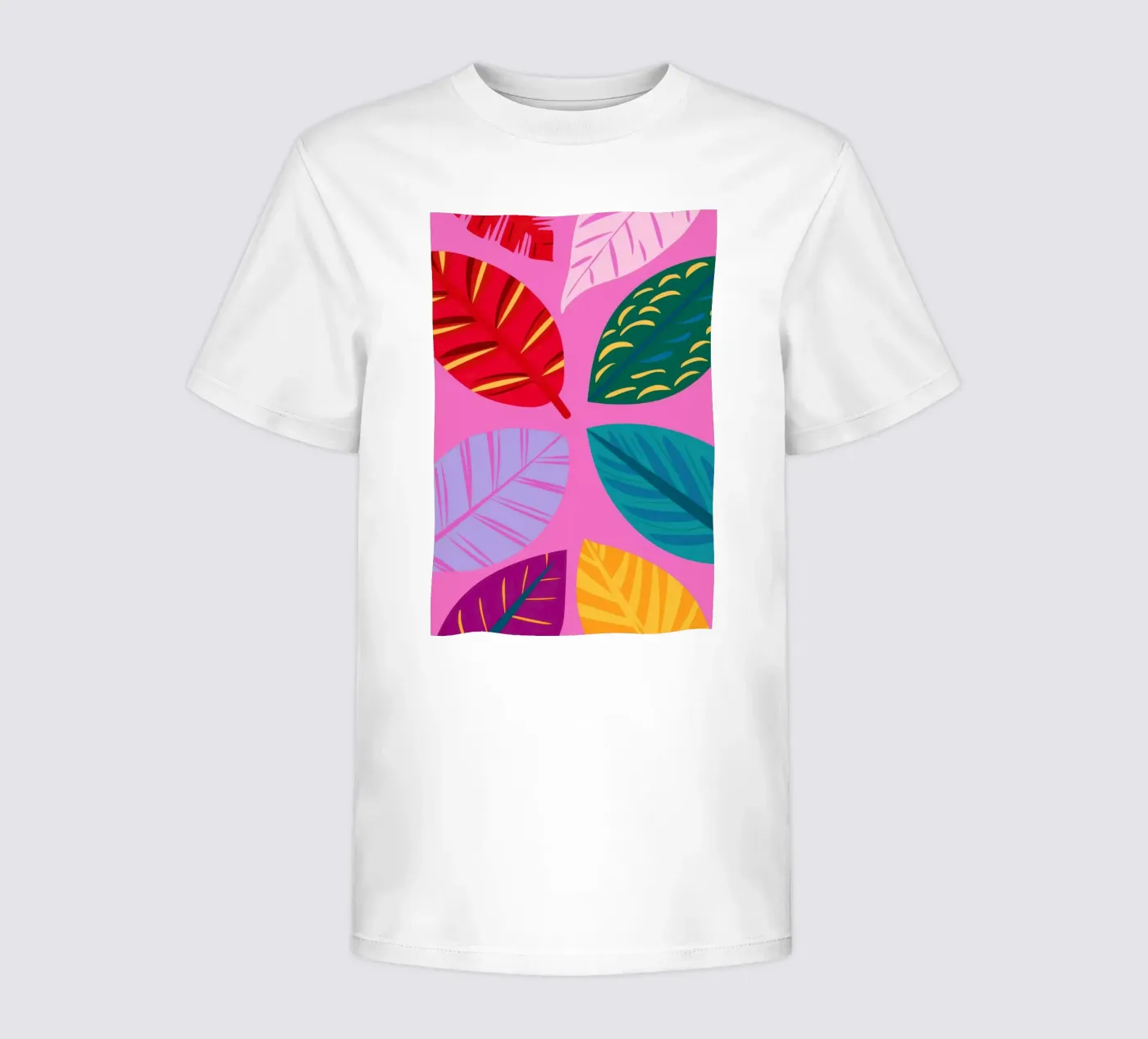 Motivo a foglie rosa t-shirt bambini da Lune Dreams