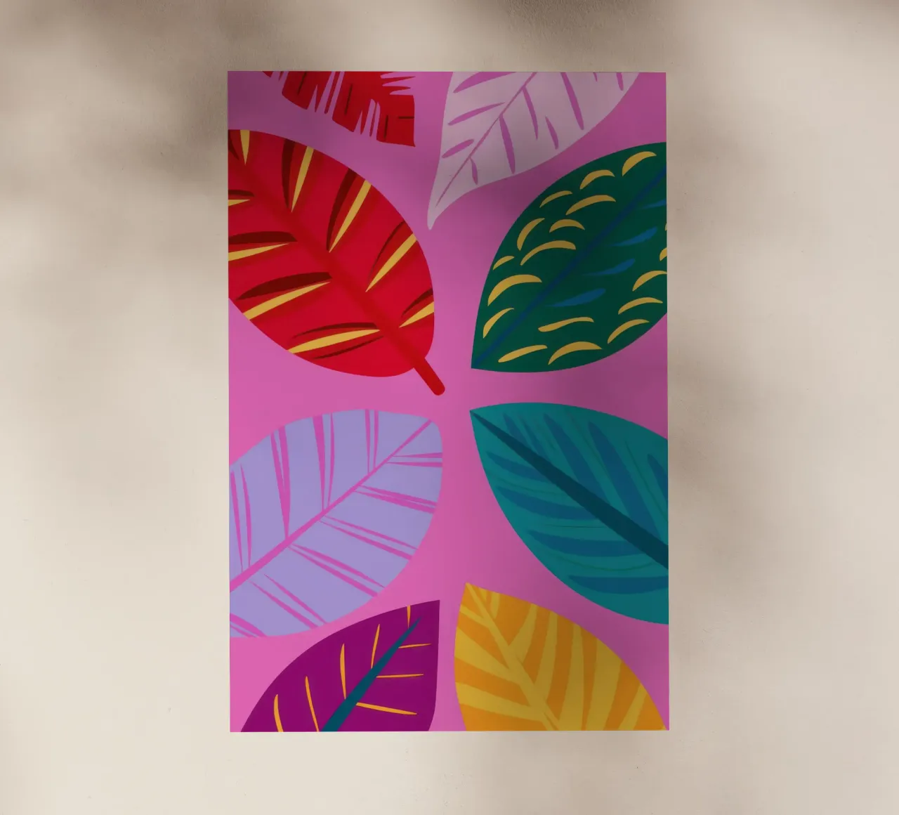 Motivo a foglie rosa pellicola backlit da Lune Dreams