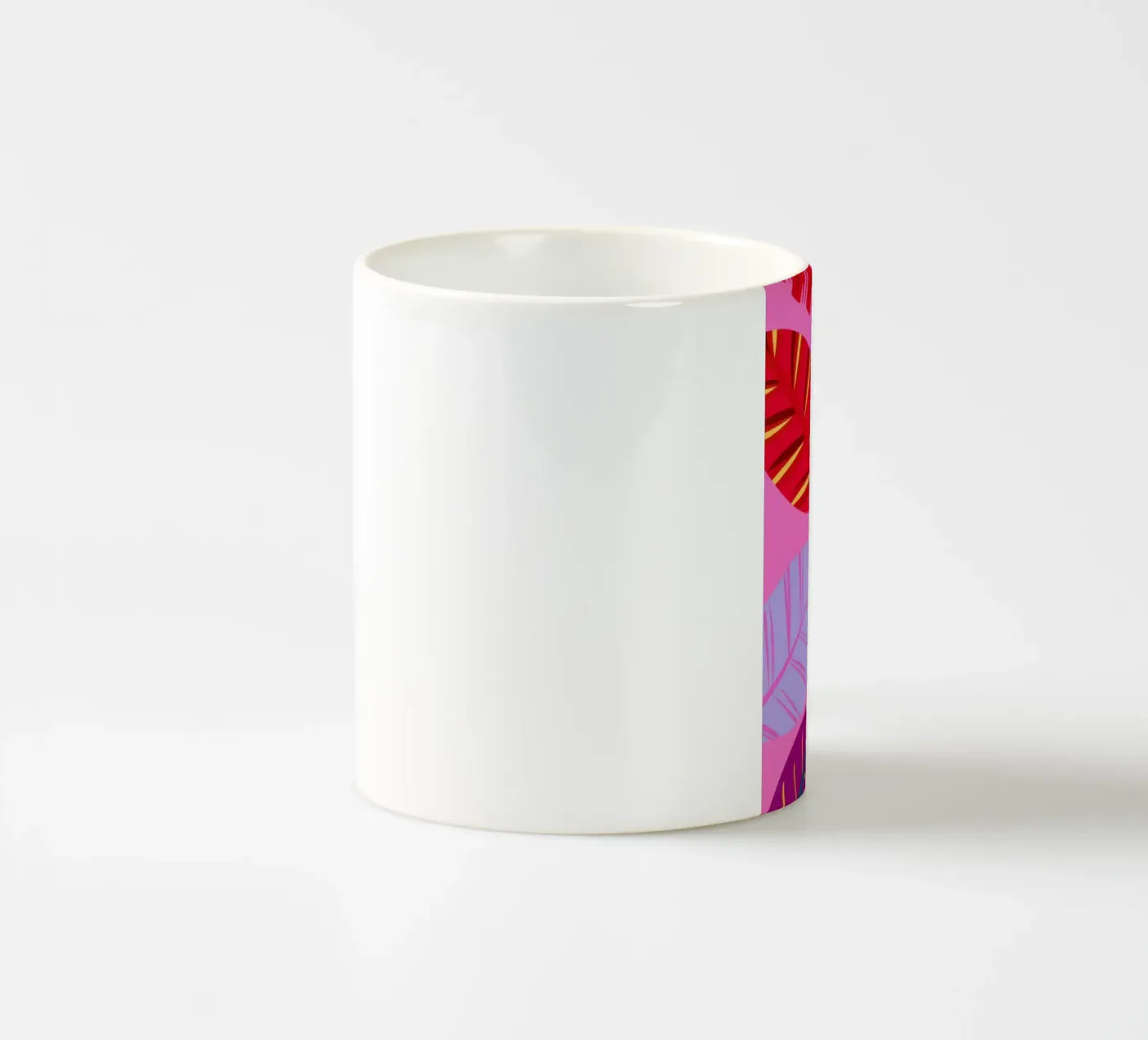 Motif de feuilles roses mug en céramique de Lune Dreams