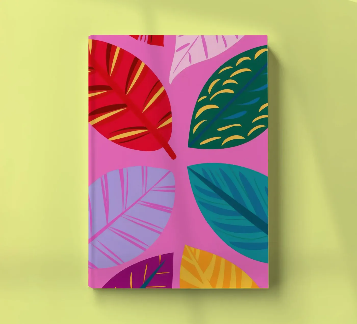 Pink Leaf Pattern notebook by Lune Dreams