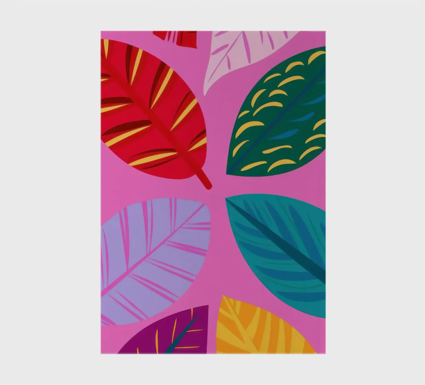 Pink Leaf Pattern notebook by Lune Dreams