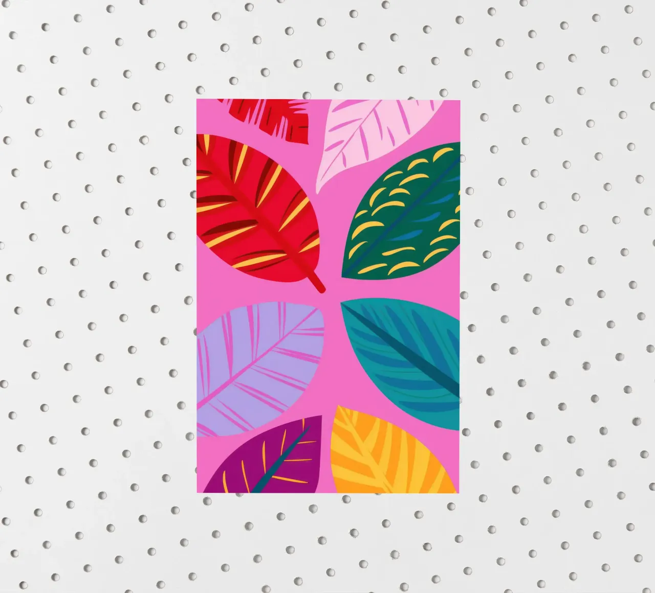 Pink Leaf Pattern sticker by Lune Dreams