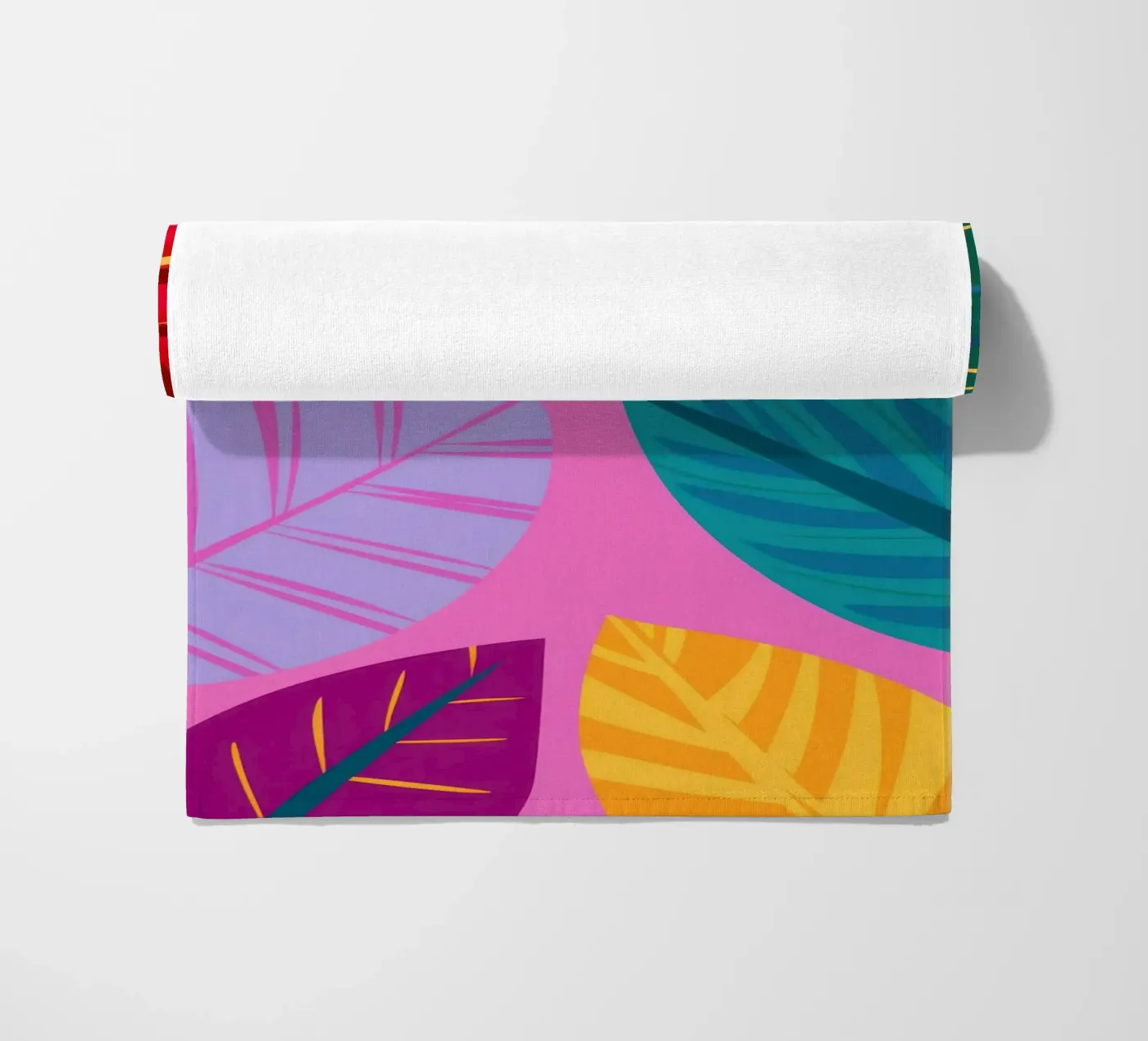 Pink Leaf Pattern serviette de plage de Lune Dreams