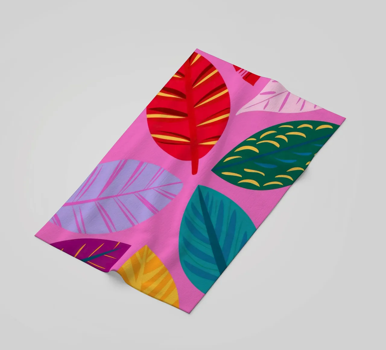 Pink Leaf Pattern telo mare da Lune Dreams