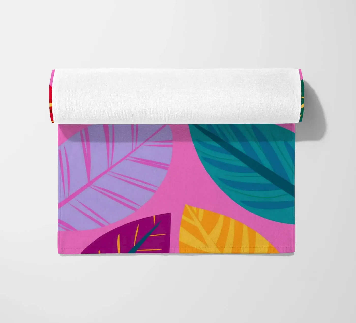 Pink Leaf Pattern serviette de plage de Lune Dreams