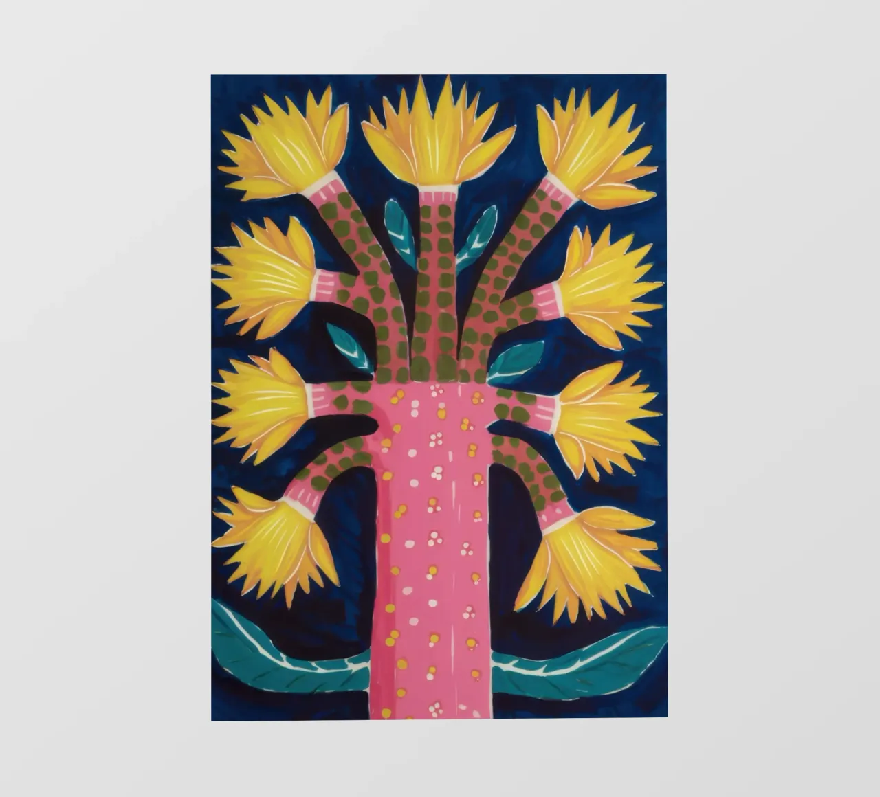 Albero giallo Tronco blu telo in pvc da Lune Dreams