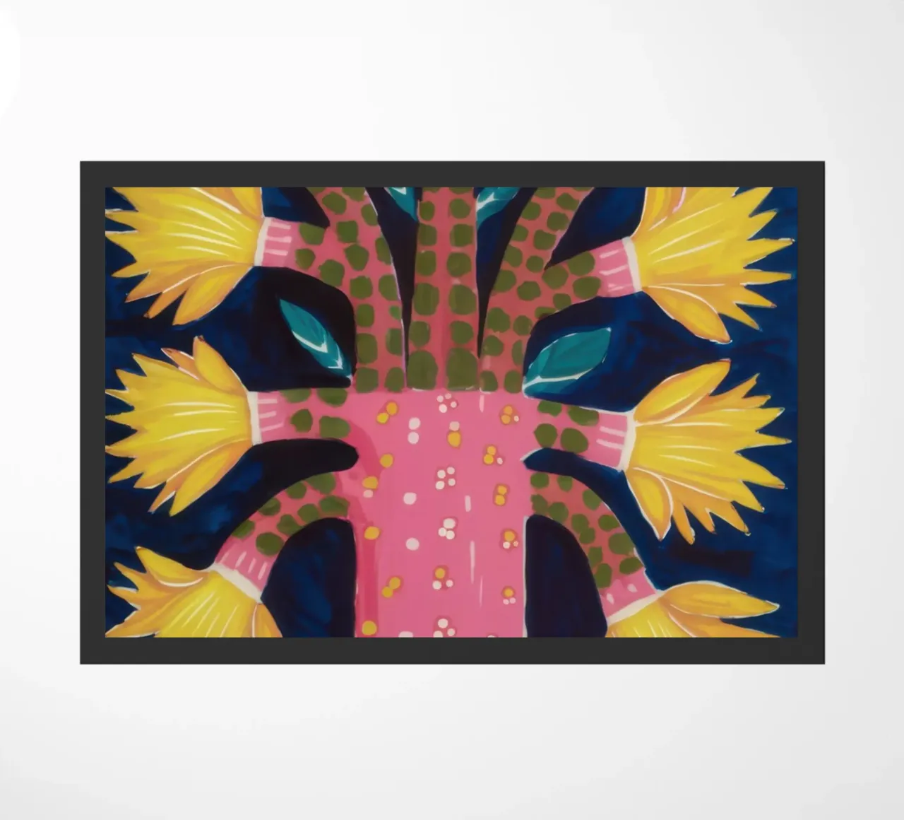 Albero giallo Tronco blu zerbino da Lune Dreams