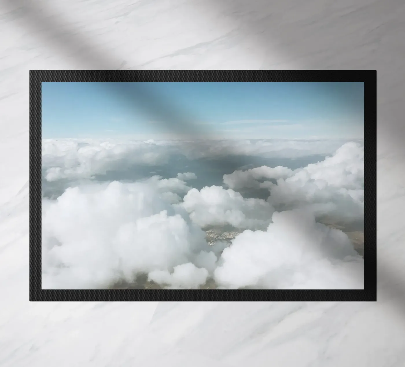 Fluffy Clouds doormat by Cassia Beck Photography