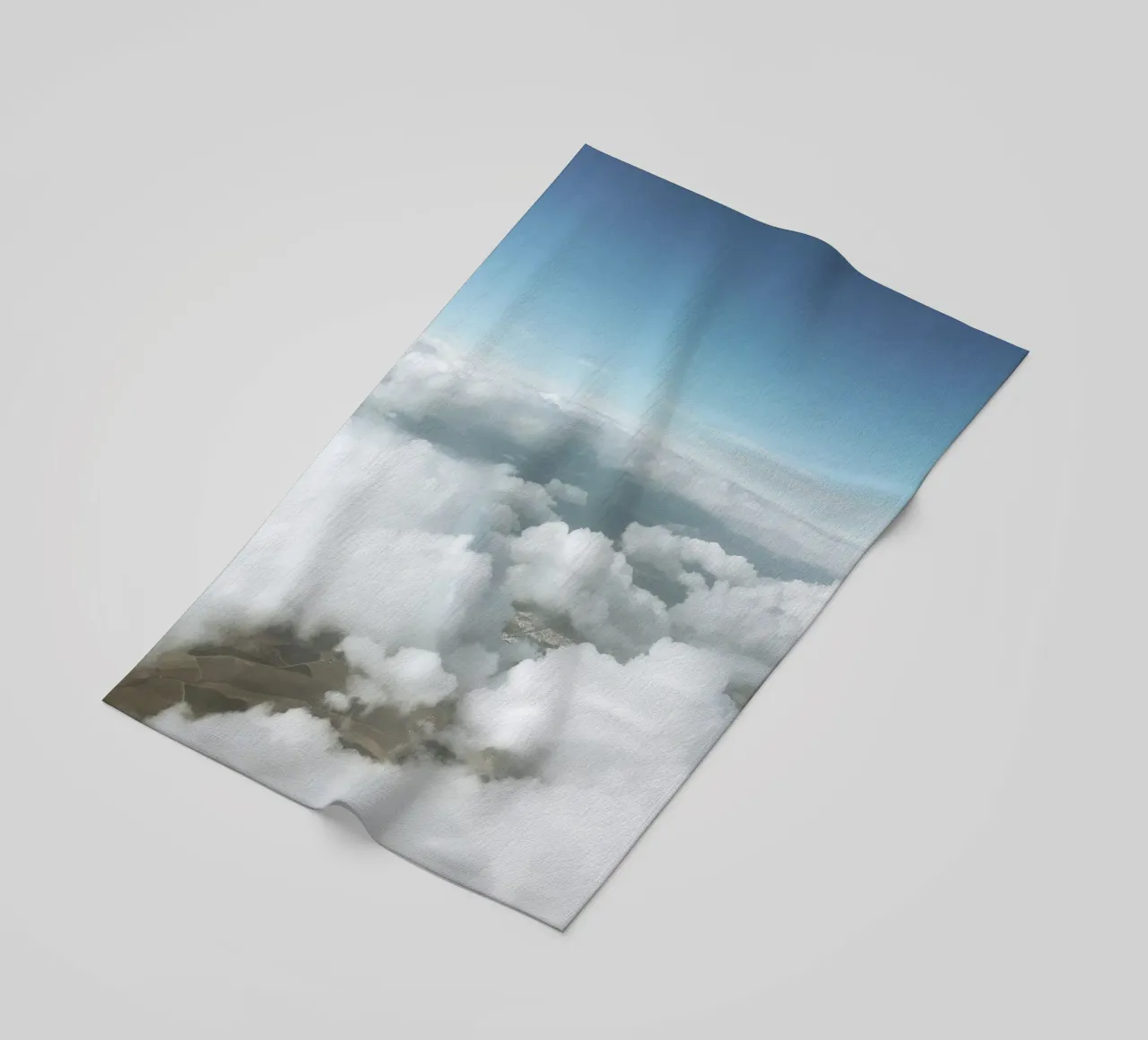 Pluizige wolken strandhanddoek van Cassia Beck Photography