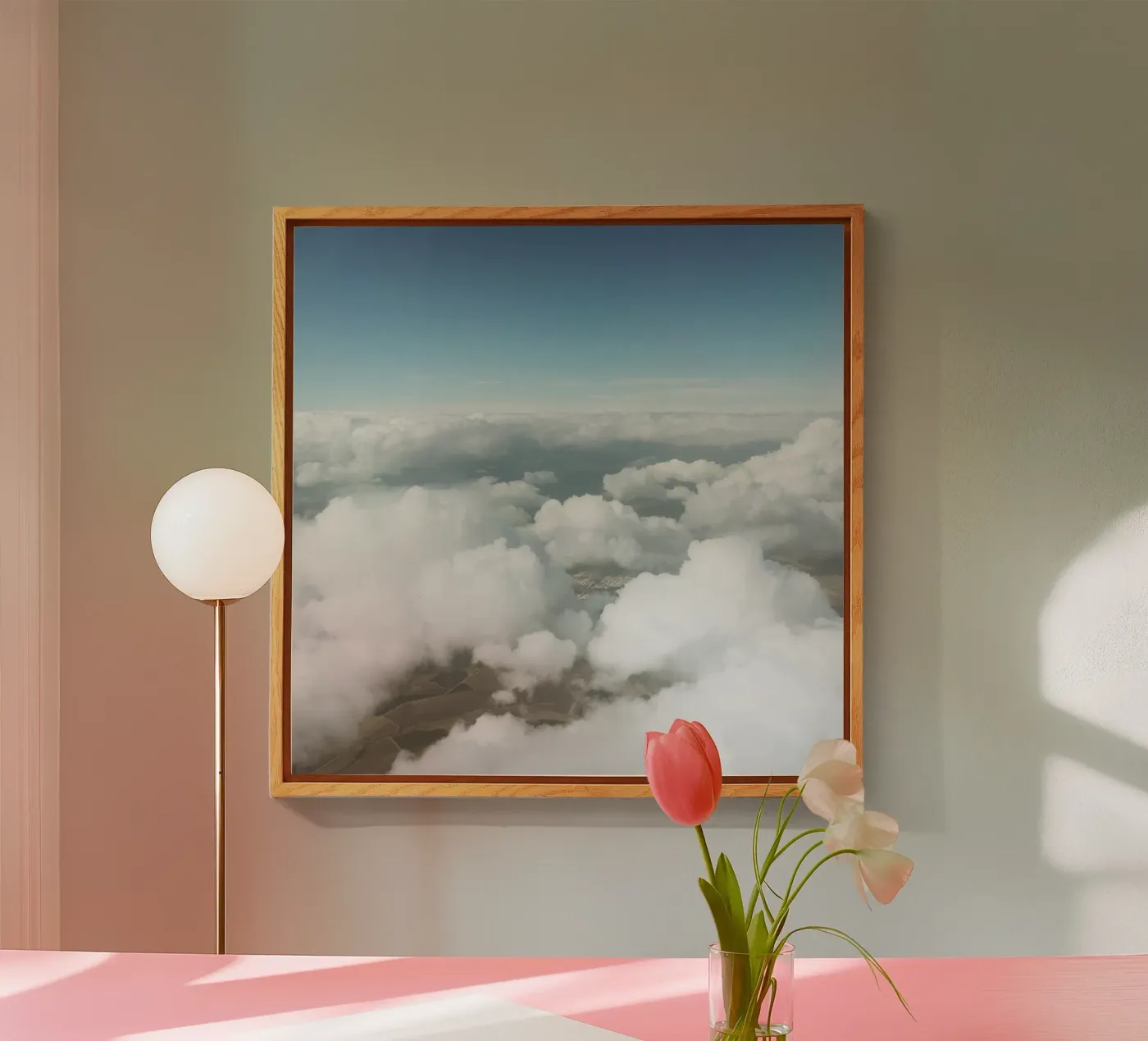 Pluizige wolken acryl van Cassia Beck Photography