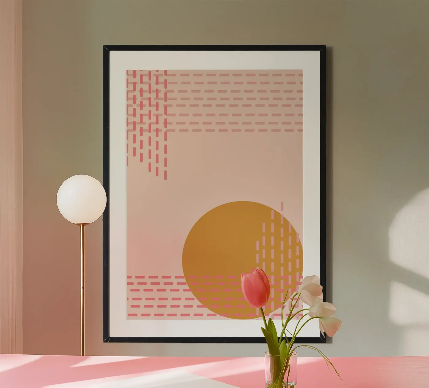 Poster Hello Yellow Sunset poster da Mint Illustrations The Cozies
