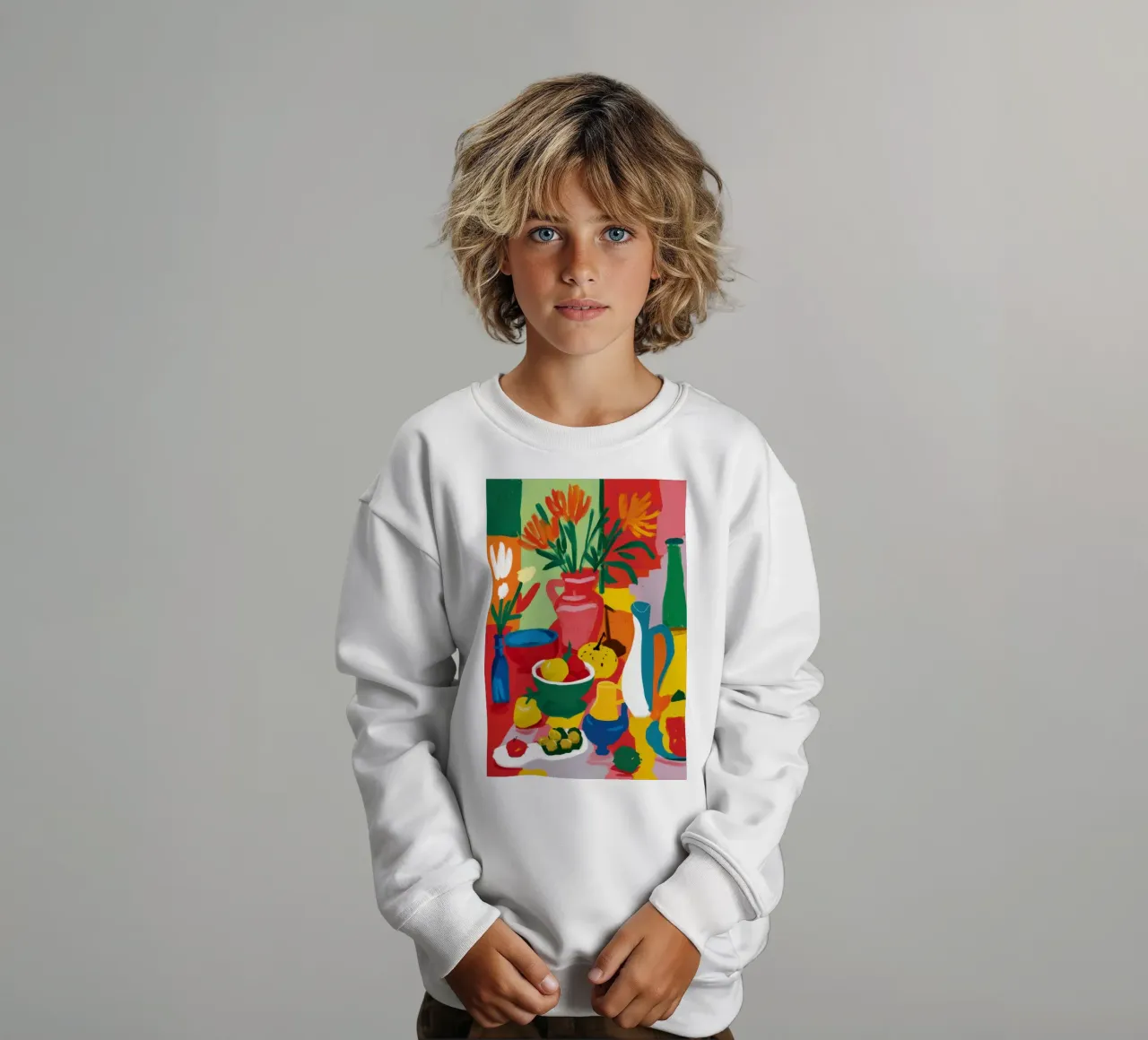 Abstract Fruit Table kids sweatshirt by Lune Dreams