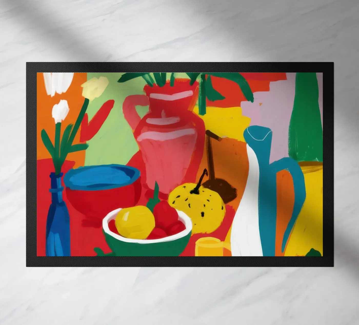 Abstract Fruit Table doormat by Lune Dreams