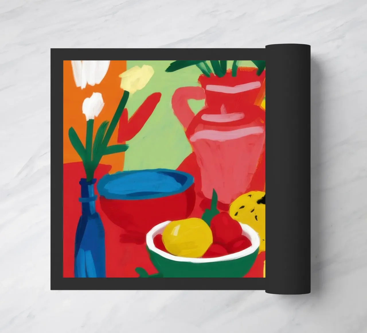 Abstract Fruit Table doormat by Lune Dreams