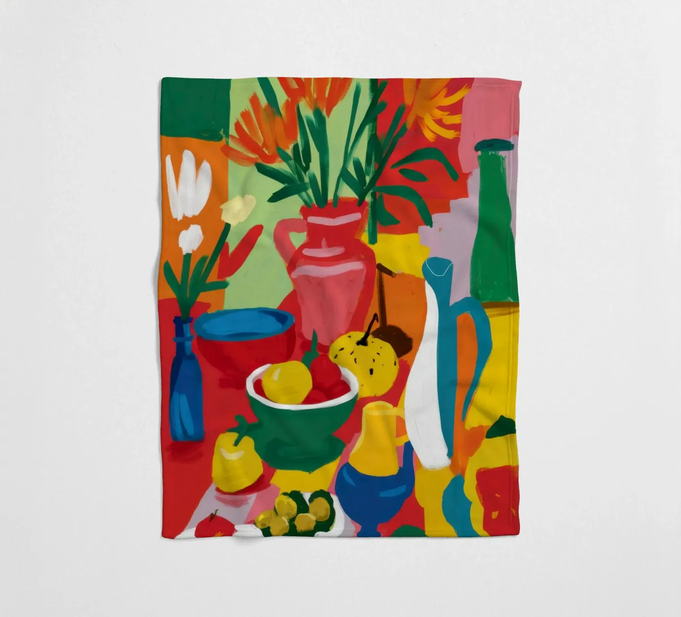 Abstract Fruit Table Fleecedecke von Lune Dreams
