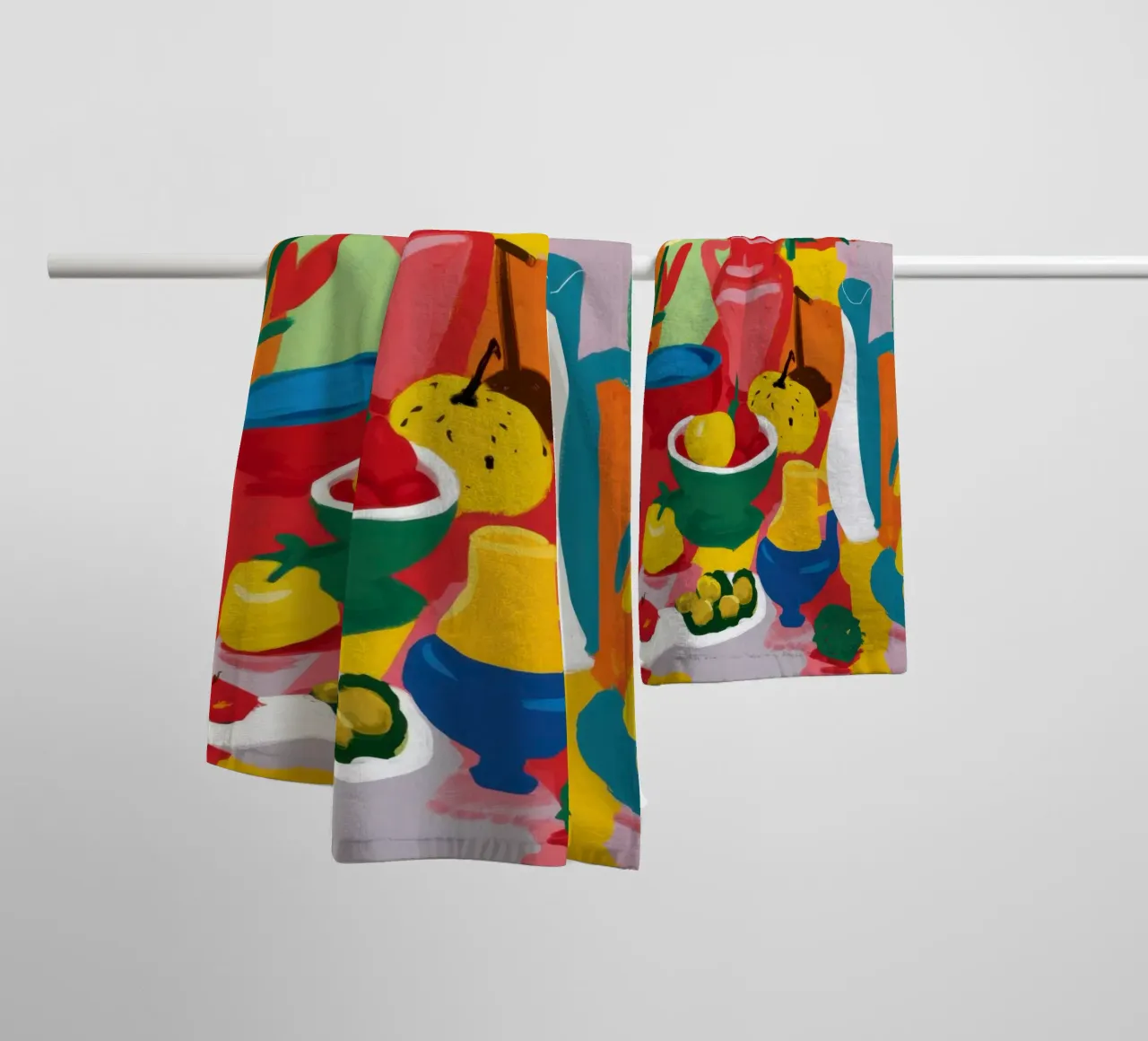 Abstract Fruit Table towel by Lune Dreams