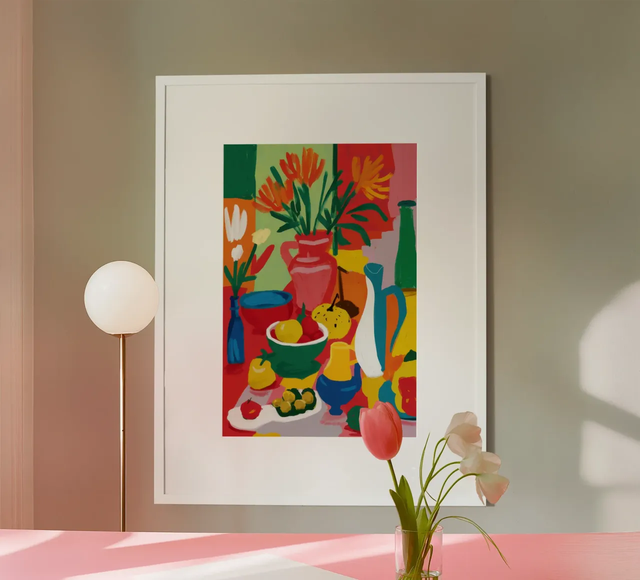 Abstract Fruit Table Hahnemühle von Lune Dreams