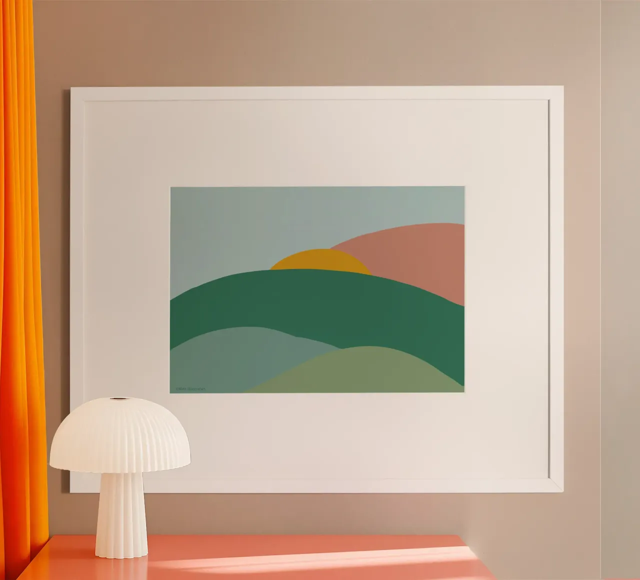 Ciao poster giallo poster da Mint Illustrations The Cozies