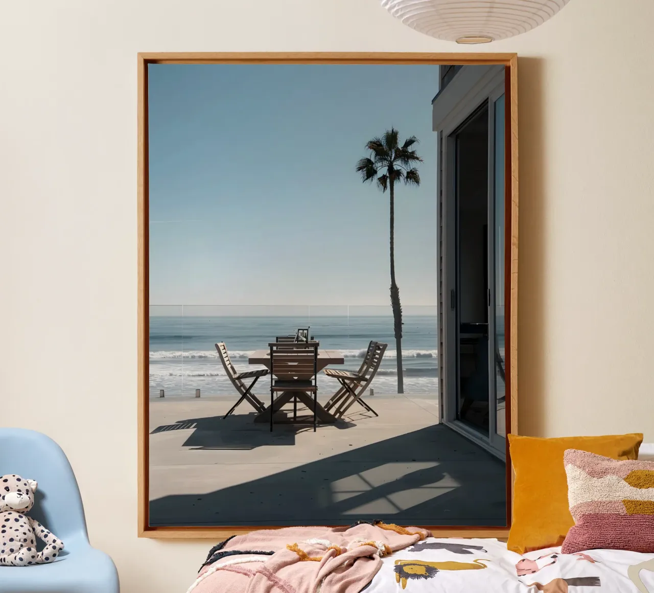 Droomlandschap Californië canvas met Baklijst van Wanderlust Vibes