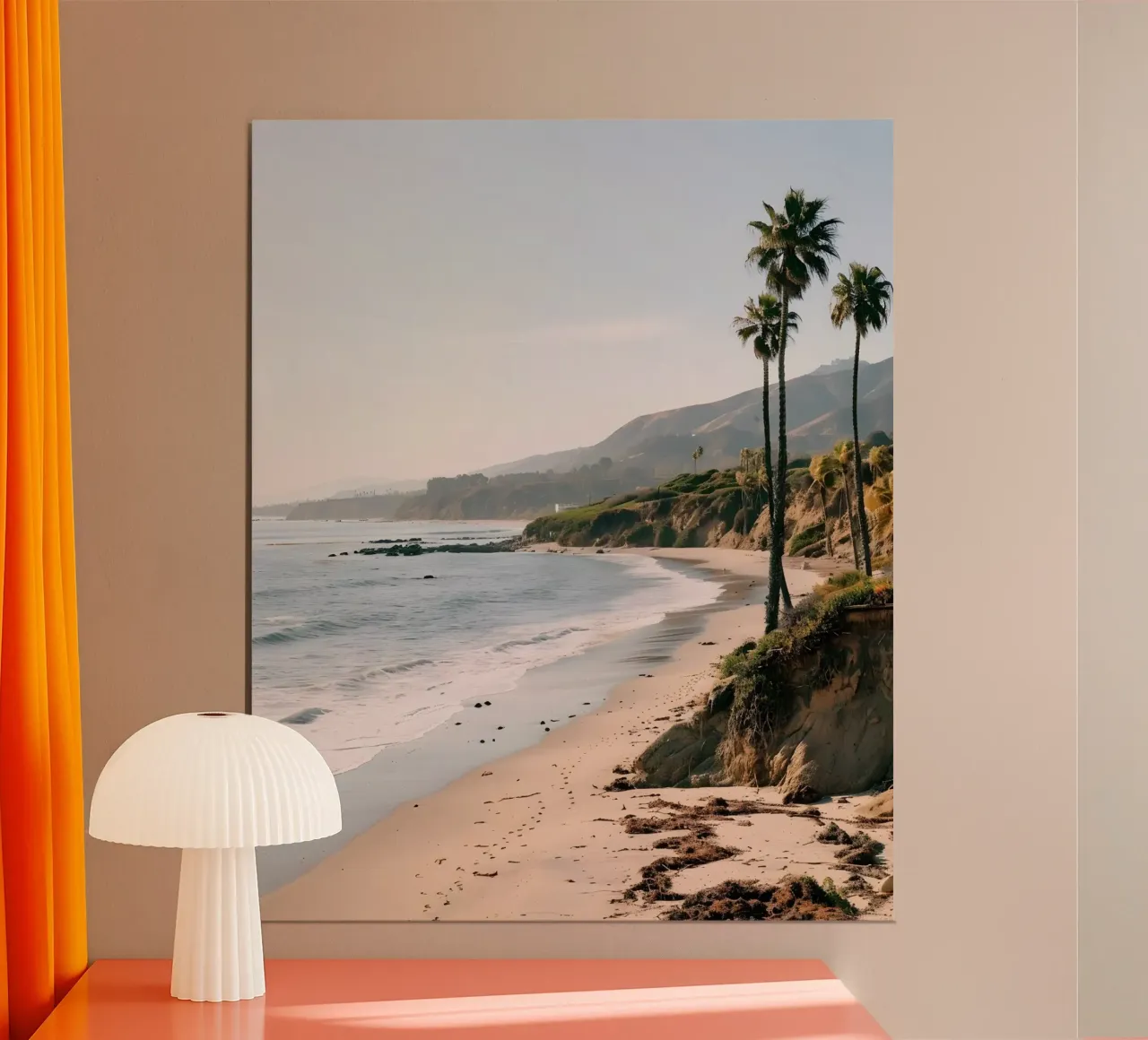 California Dreamscape poster con telaio in alluminio da Wanderlust Vibes
