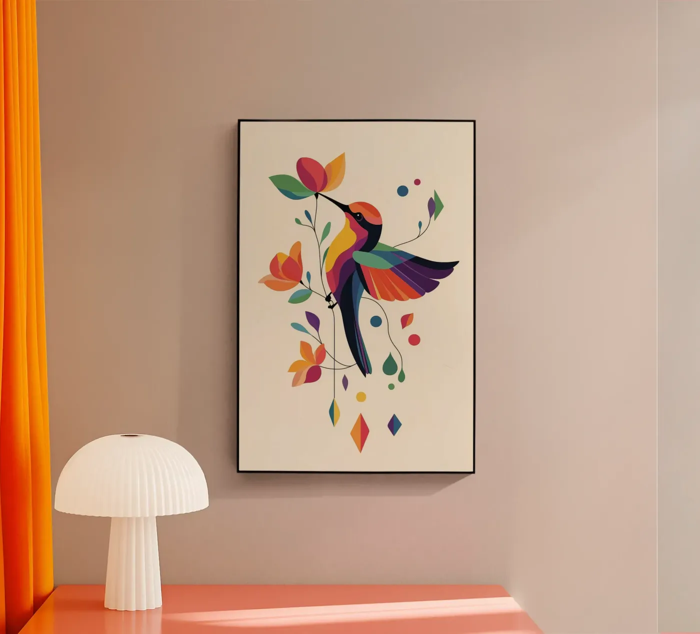 Colibrì colorato plexiglass da DreamPixel