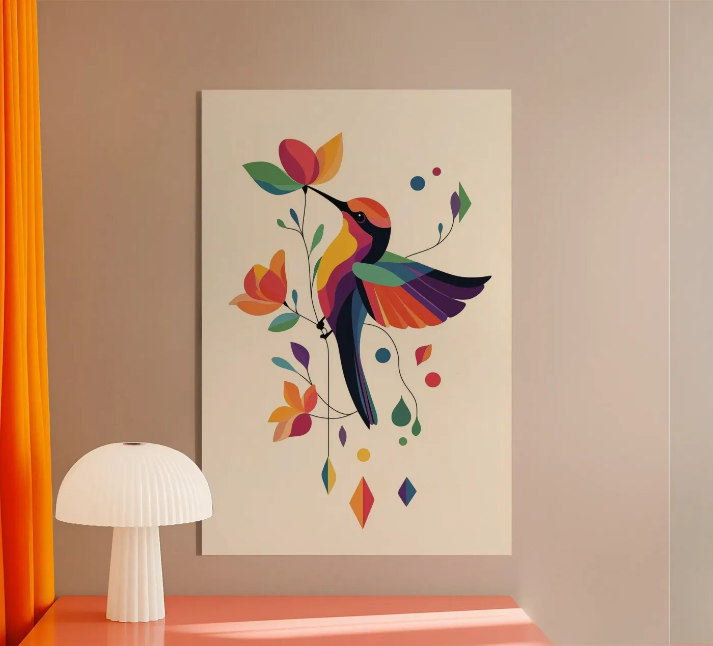 Colibrì colorato plexiglass da DreamPixel