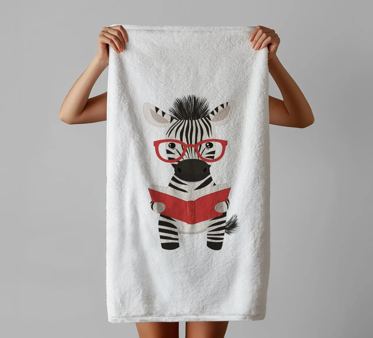 Un lettore a righe asciugamano da bagno da HookASmile